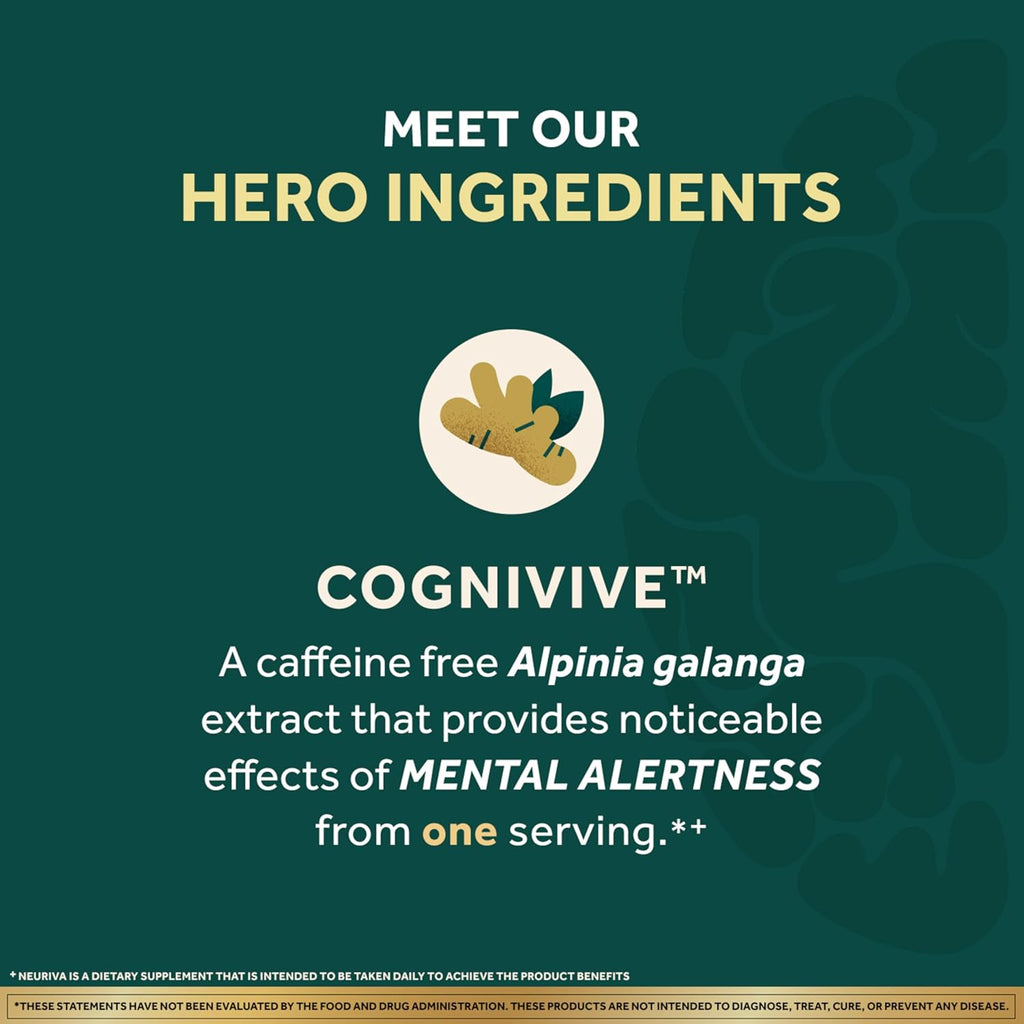 NEURIVA Brain Health Ultra Mental Alertness Supplement 60 Capsules