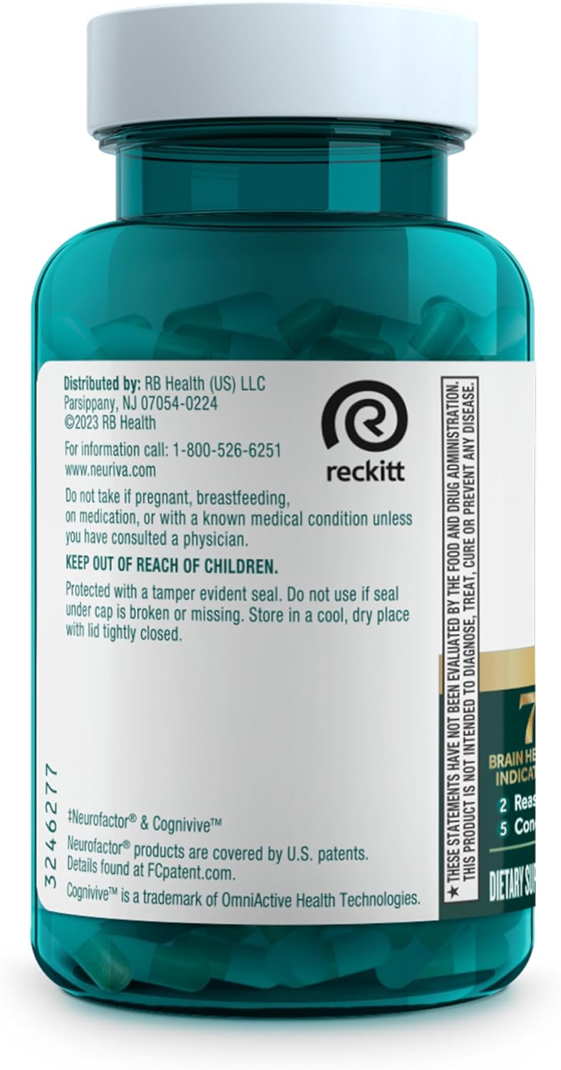 NEURIVA Brain Health Ultra Mental Alertness Supplement 60 Capsules