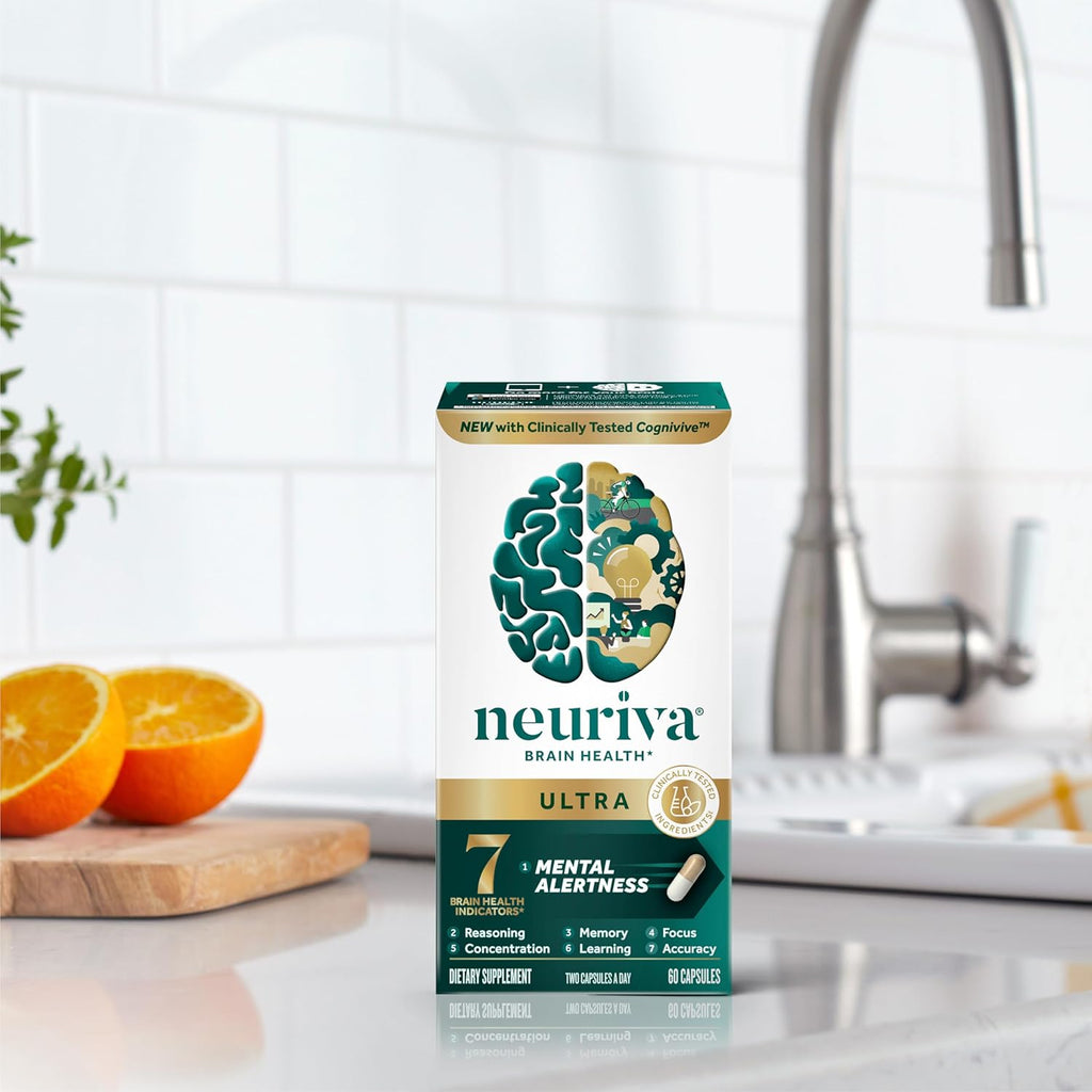 NEURIVA Brain Health Ultra Mental Alertness Supplement 60 Capsules