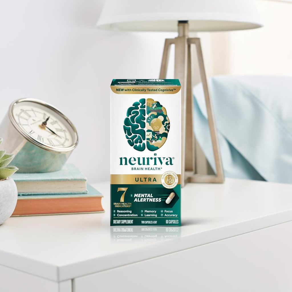 NEURIVA Brain Health Ultra Mental Alertness Supplement 60 Capsules